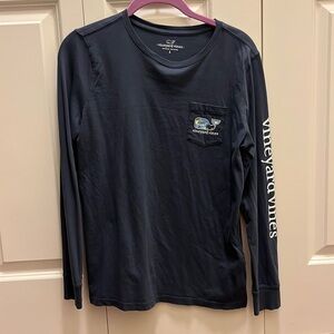 Navy Blue Vineyard Vines Edgartown Long Sleeve T